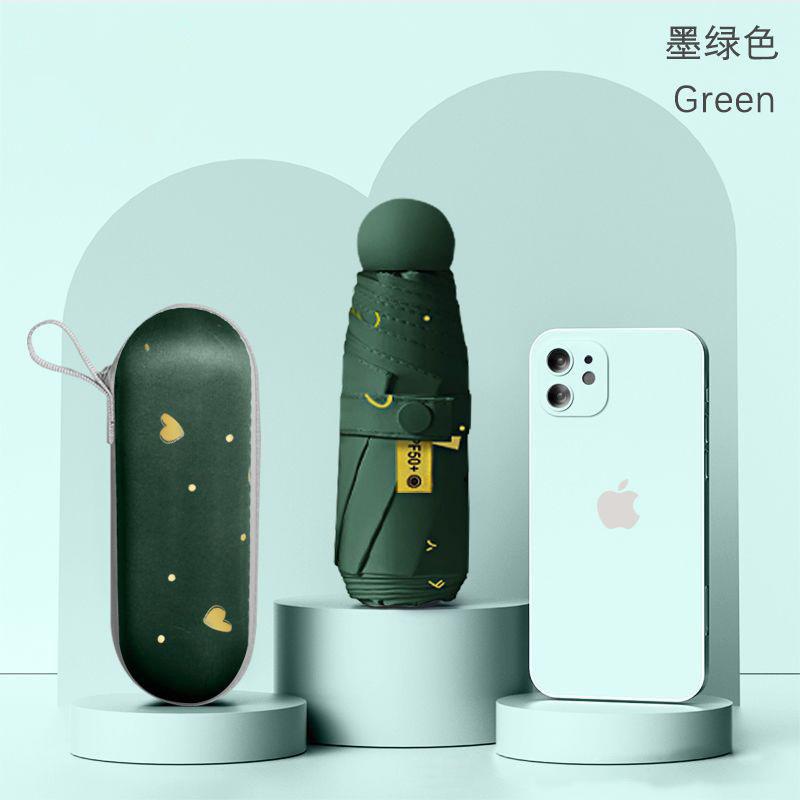 Capsule Sun Umbrella Women's Sunscreen UV Protection Outdoor Parasol Sun Umbrella Dual Purpose Mini 50% Umbrella