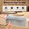 Stainless Steel Adjustable Linear Arc Scriber 90° Precision Flex Angle Arc Marking Tool Rustproof Metalworking Pipe Bend Markers