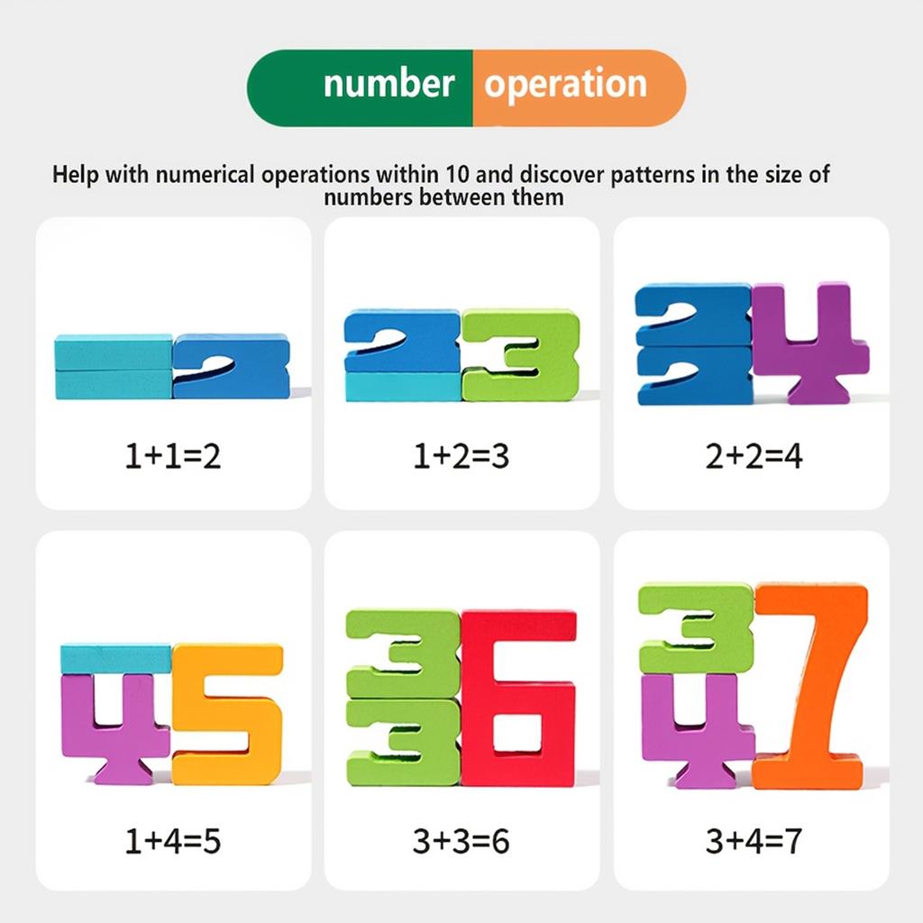 Number Building Block, Number Mazes, Educational Board Games, Wooden Educational Toys,Enhance Logical Thinking, Suitable Gifts For Children!