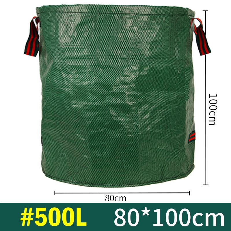 Worek na odpady ogrodowe 60L-500L Duża pojemność Worek ogrodowy Wielokrotnego użytku Wodoodporny Worek na liście Pojemnik do przechowywania i zbierania Do ogrodu Podwórka