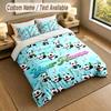 Bear Panda Theme Personalized 3Pcs Bedding Set Custom Text & Name 1 Sheet 2 Pillowcases Household Bedding 1pc