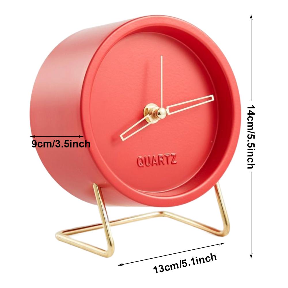 Desk Desktop Table Clock Nordic Ins Style Creative Office Home Decoration Bedside Living Room Adornment Student Metal Clocks