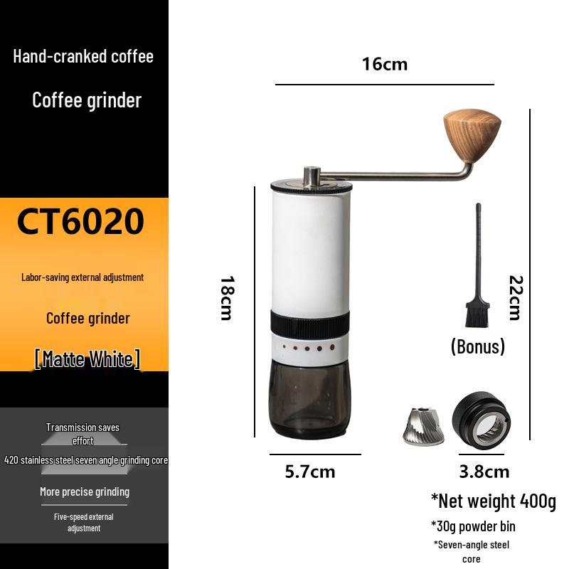 Stainless Steel Hand-Crank Coffee Grinder - Portable and In Stock