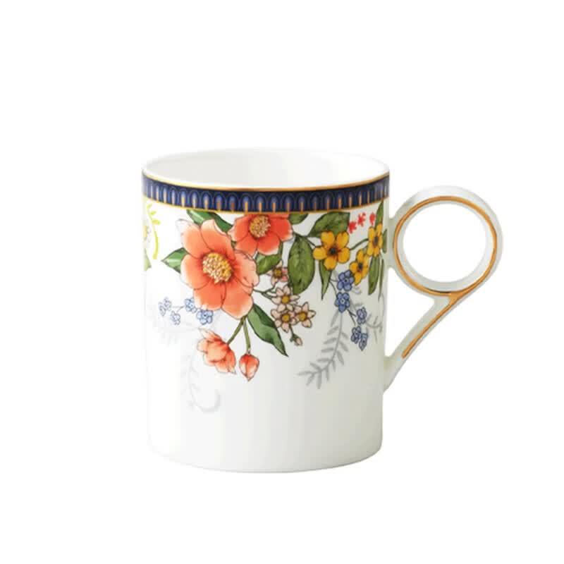 Auratic Blooming Flowers Ceramic Mug