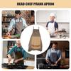 Prank Apron Funny Chef Apron Humorous Washable Novelty Costume with Openable Towel for BBQ Workshop Art Studio Catering Baking