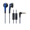 BL Wired Earphones with Blue Audio-Technica ATH-C505iS Microphone,