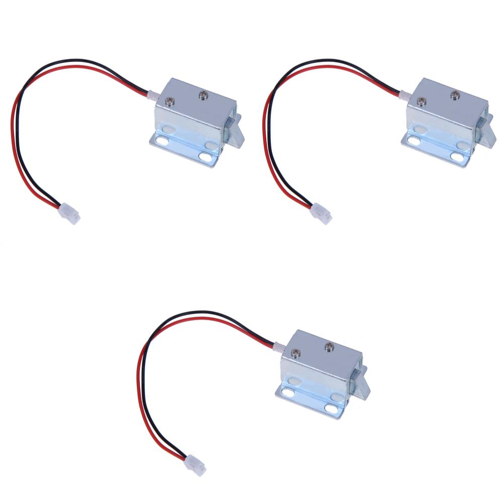 

3/5Pcs DC 5V-6V 12V Magnetic Lock Mini Small Size Solenoid Electromagnetic Electronic Locker Control Cabinet Drawer Door Lock