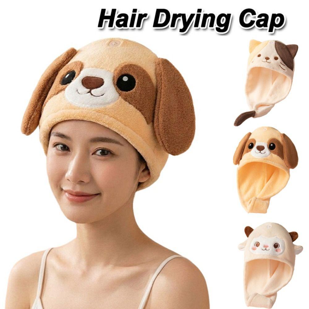 Absorbent Hair Drying Cap Cartoon Dry Hair Towel Cute Hair Towels  Hair