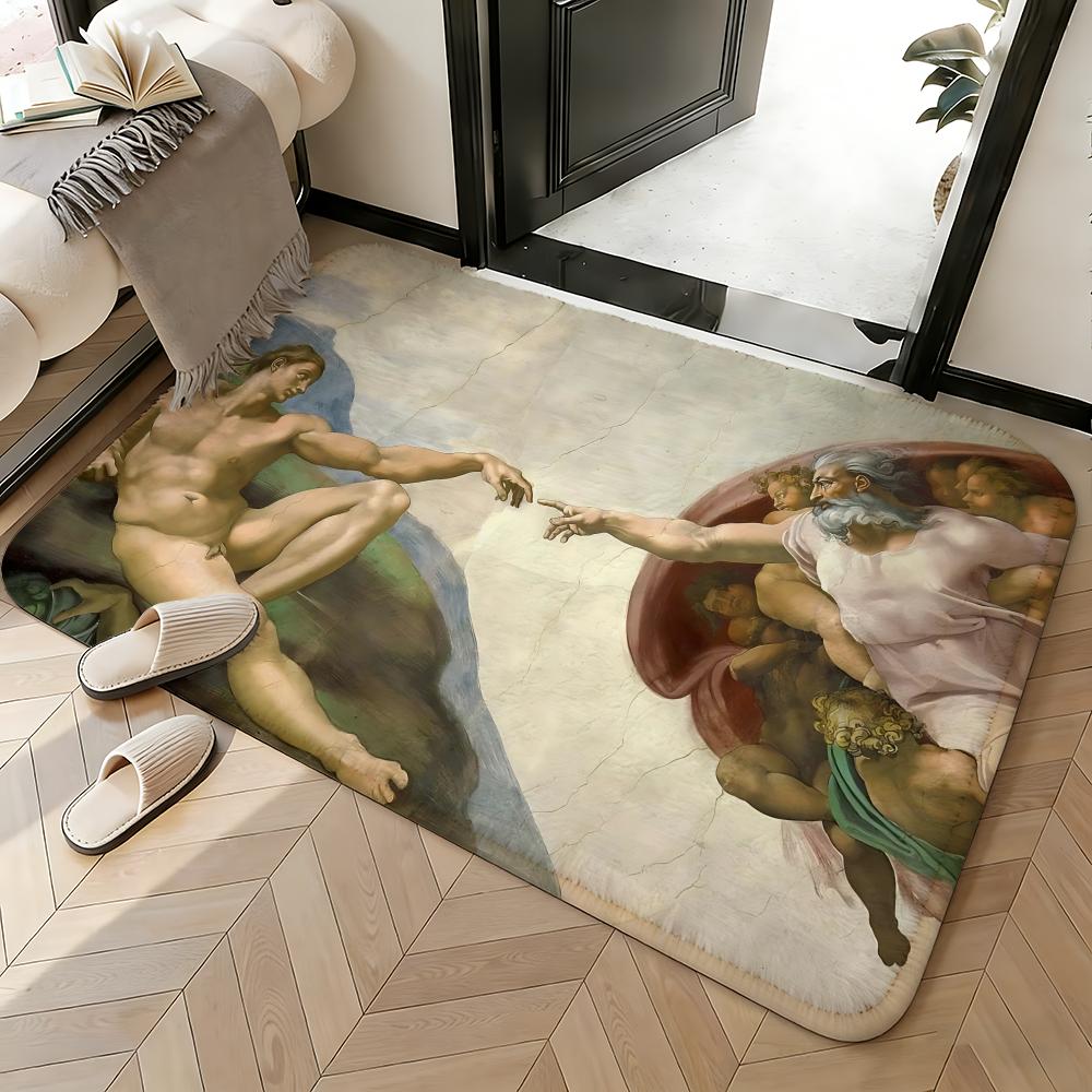 Soft Absorbent Non-Slip Rug Artist Michelangelo Floor Mat Home Decor Doormat Bedroom Floor Mat Shower Carpet