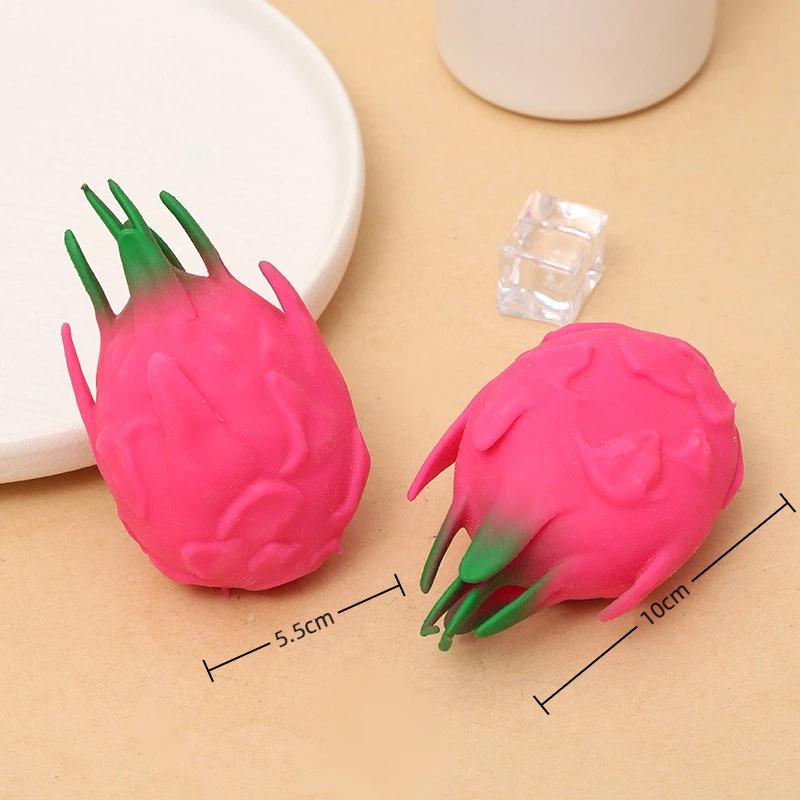 Non-Toxic Dragon Fruit Squishy Stress Reliever Simulation Slow Rising Squeeze Decompression Toy for Office Fidget