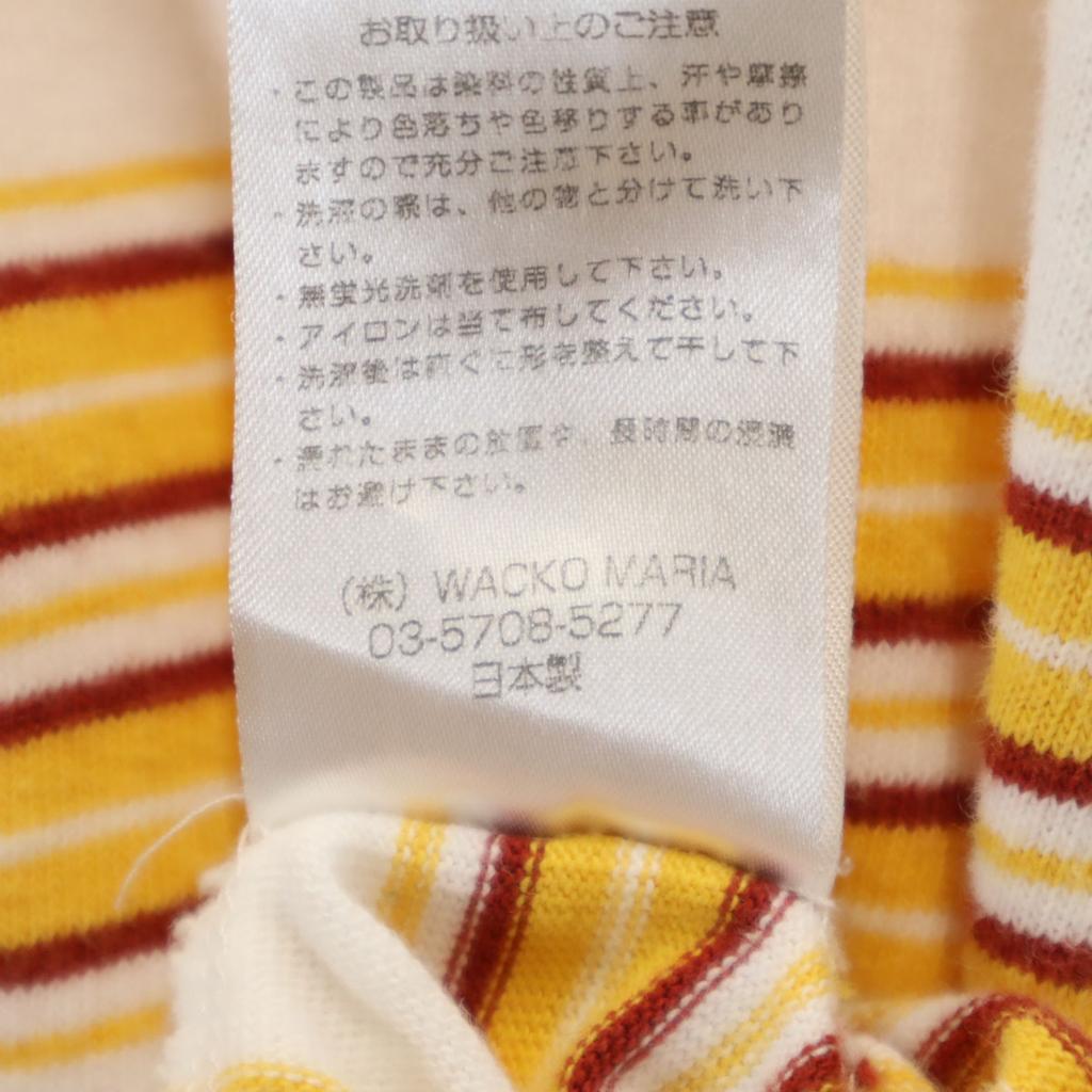 WACKO MARIA Made In Japan Border Pattern Short Sleeve T-shirt Men's Used