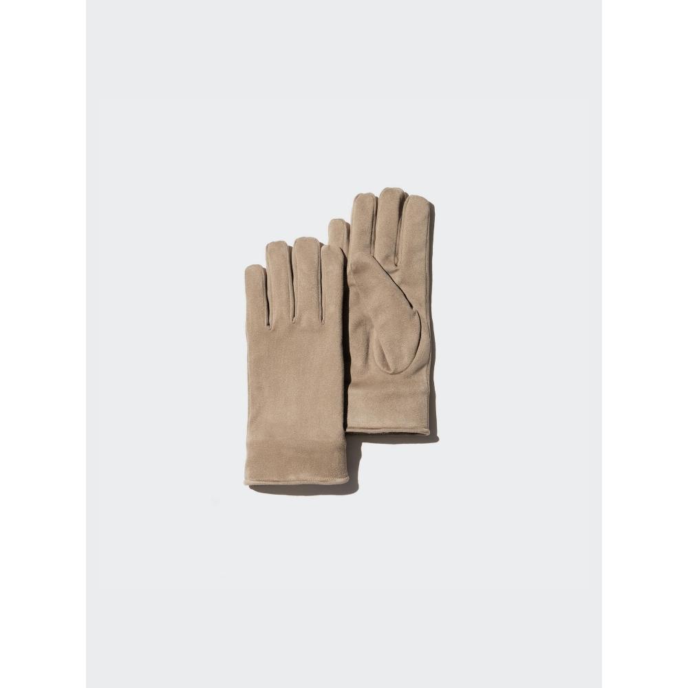 

Перчатки Uniqlo Japan Heattech Lining с замшевой отделкой на ощупь 09 BLACK/M