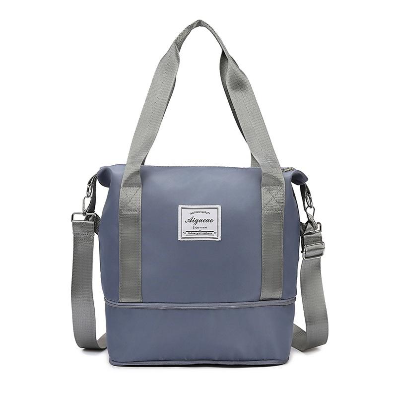 Women's small fitness bag, expandable, with dry and wet separation, Oxford cloth, lightweight casual handbag