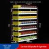 Wall-Mounted Acrylic Cigarette Display with Automatic Pusher