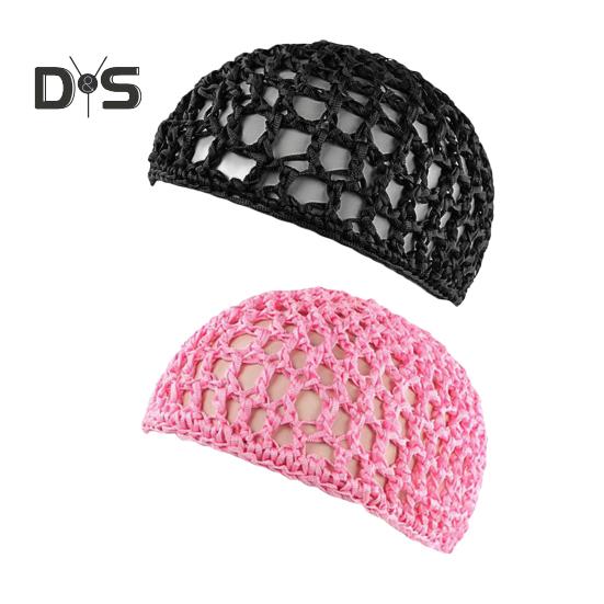 2 Pcs Nightcap Thick Yarn Crochet Elastic Hollow Out Net Multi-Purpose Mesh Cap for Sleeping Daily Wear Sleeping Hair Cap for Short To Medium Length