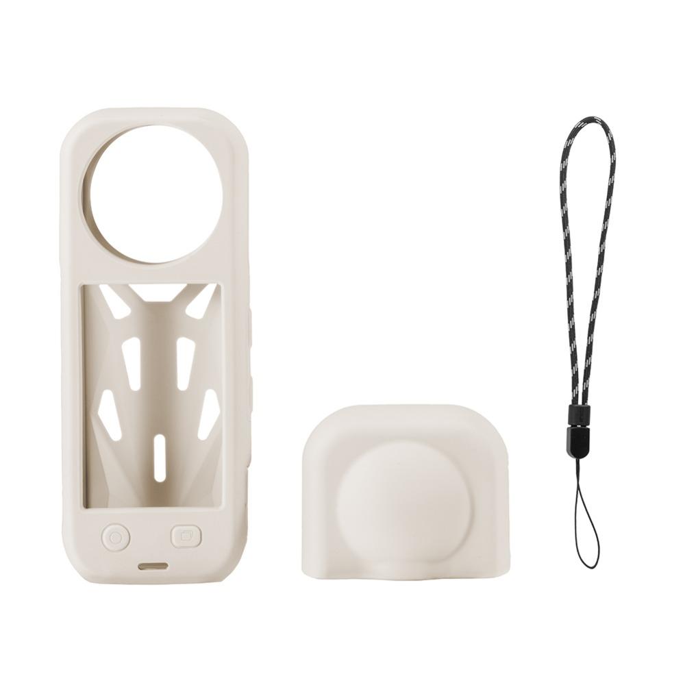 

Silicone Lens Cap Anti-Scratch Protector Sleeve for Insta360 X5 Action Camera Accessories белый