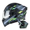 Motorcycle Helmet Unisex Full Face Street Bike Helmet All Season Large Tail Wing Motorcycle Protective Gear