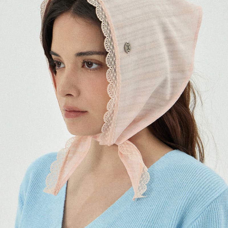 

VARZAR VA Изогнутая овальная металлическая бандана с кружевом розовая FREE