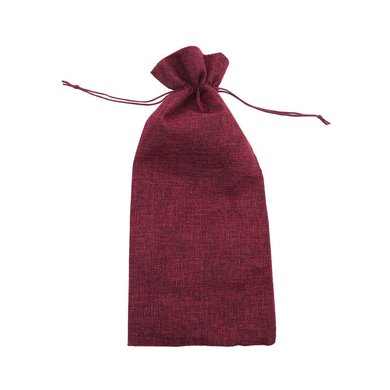 Rustic Jute Burlap Wine Bags Drawstring Wine Bottle Covers Reusable Bottle Wrap Gift Package Wine Bags Bottle Sleeve