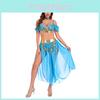 Costume da Principessa Esotica per Halloween, Costumi da Danza del Ventre da Donna per Carnevale e Spettacoli sul Palco