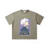 260 GSM Double Yarn 32 Count 100% Cotton Jujutsu Kaisen V28 Gojo Print Unisex Heavy Cotton T Shirt