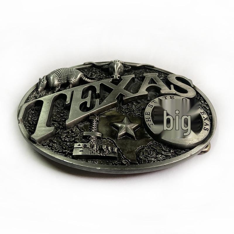 American Western Cowboy Oval Belt Buckle - New Bull Head Design