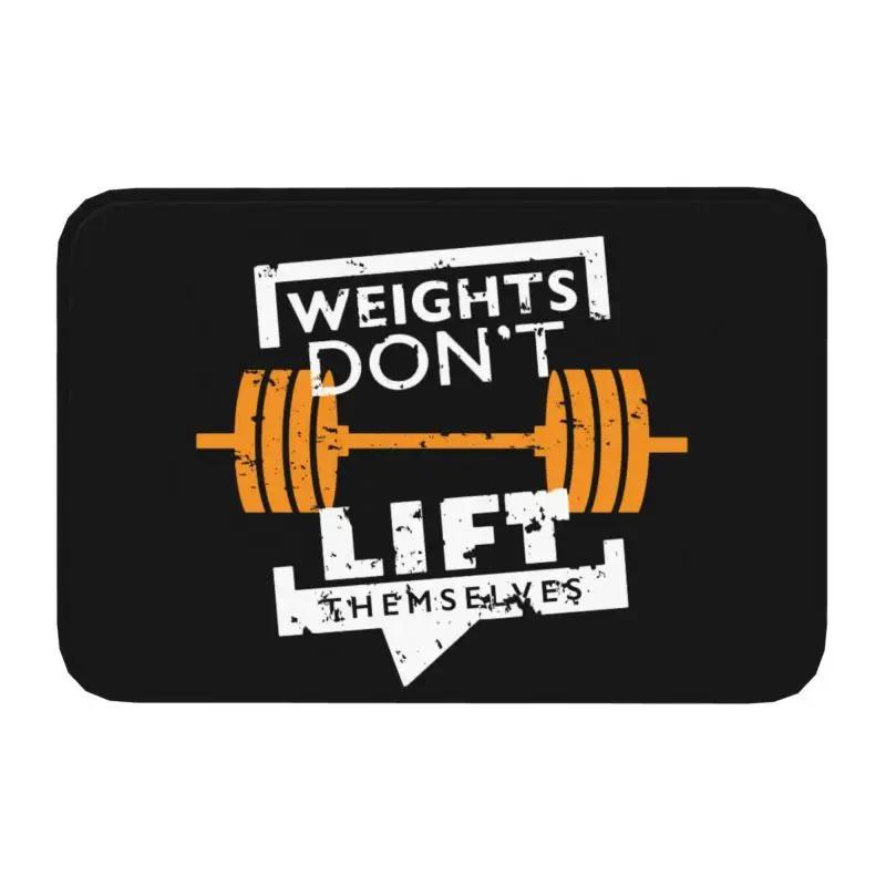 Powerhouse Gym Doormat Mat Anti-Slip Bodybuilding Fitness Motivational Quote Bath Kitchen Balcony Entrance Rug Carpet 40*60cm