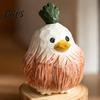 Healing Room Decoration Wooden Duck Figurine, Hand Carved Cute Statue, Rustic Nature Inspired Craft Miniature Ornament for Home Office Desk