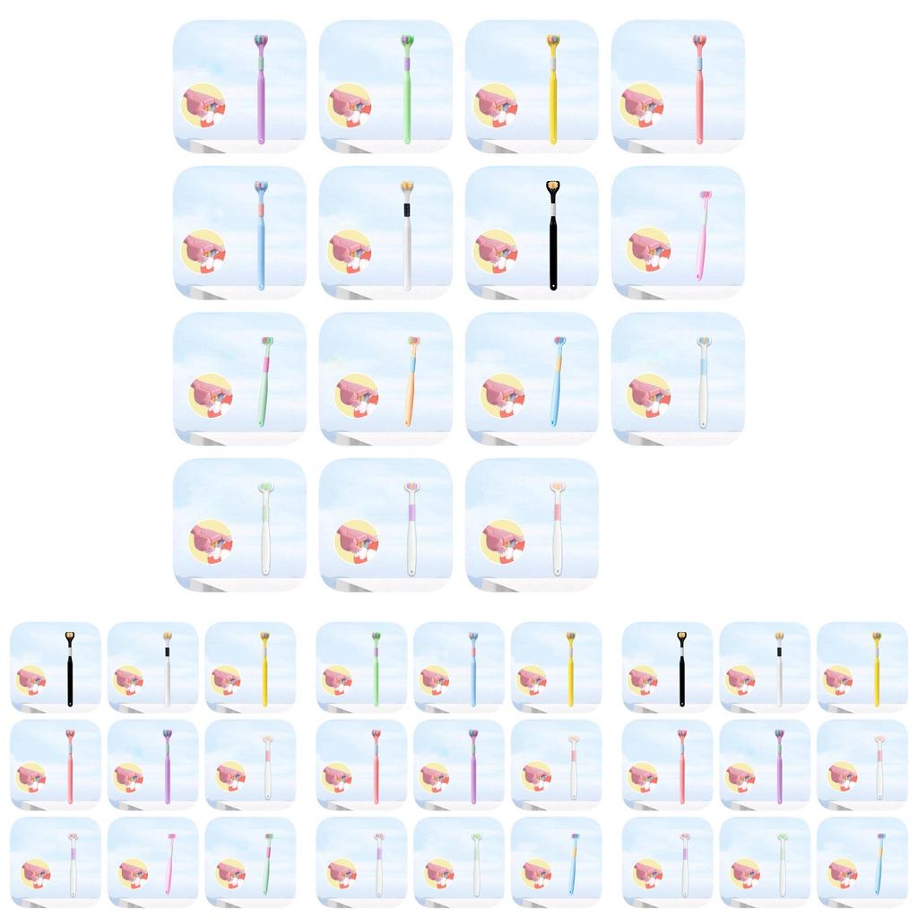 Premium Three-sided Soft Toothbrush For Adults Available In Beautiful Macaron Shades