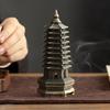 Vintage Alloy Incense Burner Stick Holder Three Legged Hollow Out Mini Sandalwood Censer Incense Burner Home Decoration