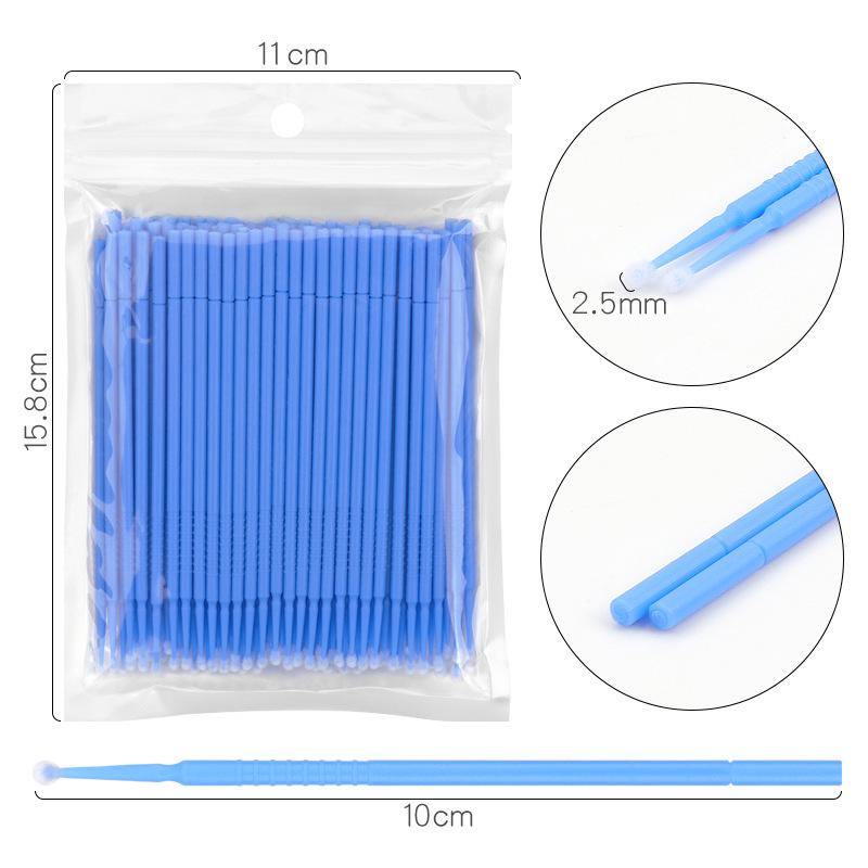 Premium Disposable Colored Nano Cotton Swabs for Eyelash Extensions, Tattooing, and Makeup Cleaning