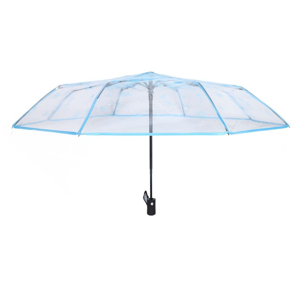 Sakura Pattern Purple/Pink/Blue Umbrella Plastic/Alloy 28cm Sakura Umbrella Stylish Lightweight Transparent Umbrella Performance
