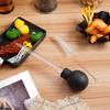 BBQ Meat Syringe Marinade Injector Turkey Chicken Syringe Sauce Tools Kitchen With Steel Needles Injection Brush W8C7