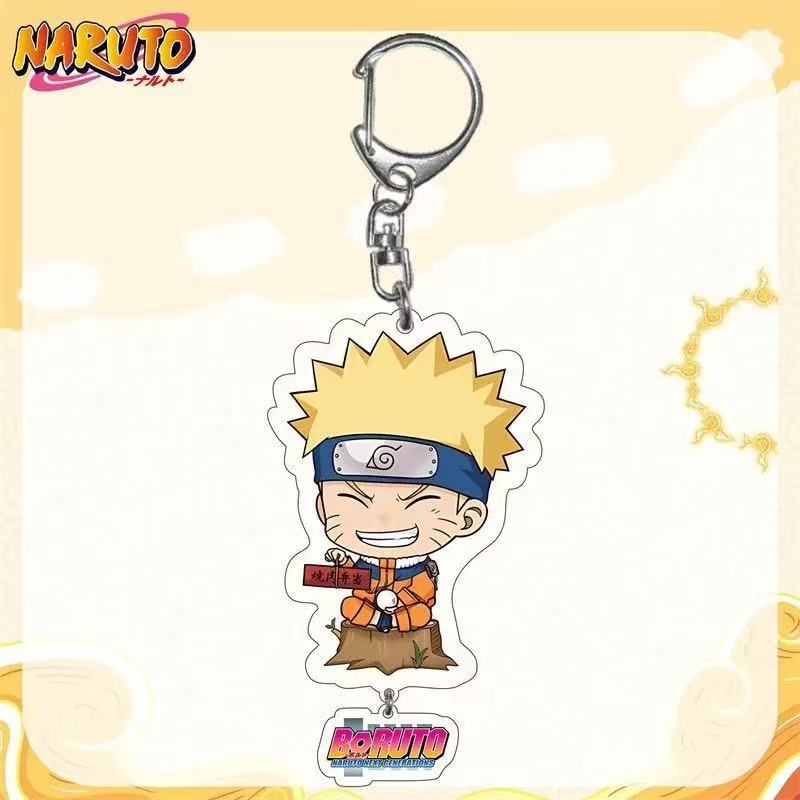 Anime Naruto Acryl Schlüsselanhänger Mithelfer Uzumaki Naruto Cartoon Schlüsselanhänger
