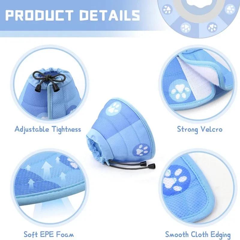 Justerbar Kattkonkrage Mjuk Anti-bit Skyddande Katt Elizabethkrage Katt och Hund Kirurgi Medicinsk Nackring Katttillbehör