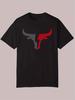 Graphic Bull Head Print T-shirt - 100% Polyester Lightweight 180gsm Summer Casual Tee