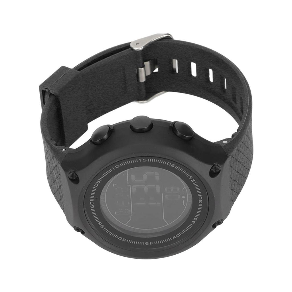 Sports Watch Waterproof LCD Backlight Display Digital Intelligent Watch for Men Running Cycling Daily Black Dial Black