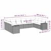 VidaXL Salon de Jardin avec Coussins 10 pcs, Canapés de Patio, Ensemble de Meubles, Mobilier de Terrasse Exterieur, Gris 3223071