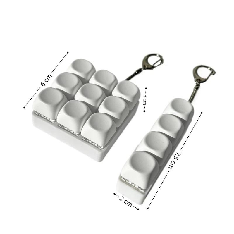 Build Your Own Keyboard Keychain, 9 Keys Diy Fidget Toy With Asmr Click Sound, Custom Mechanical Keyboard Feel Stress Relief Key