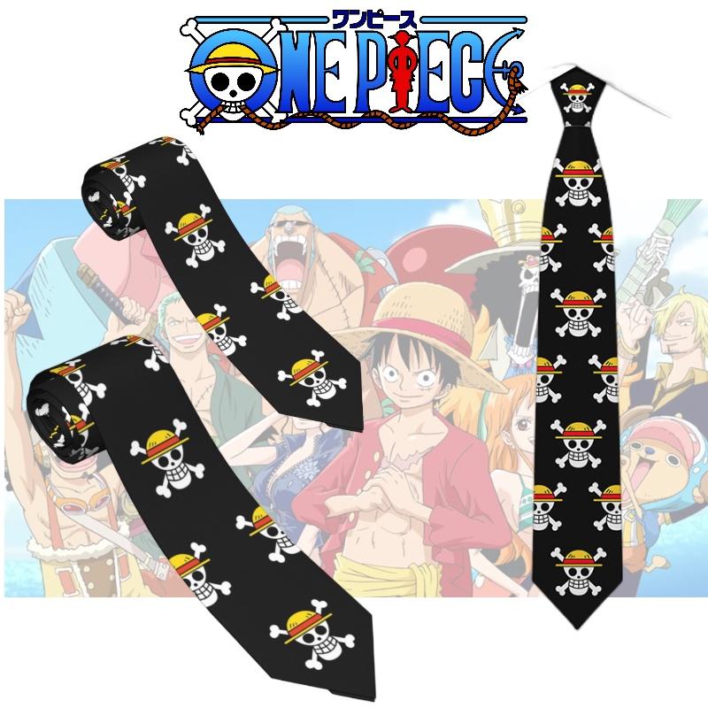 Pieces Tie One Ship Logo Necktie Shirt Accessories Anime Party Men Decoration