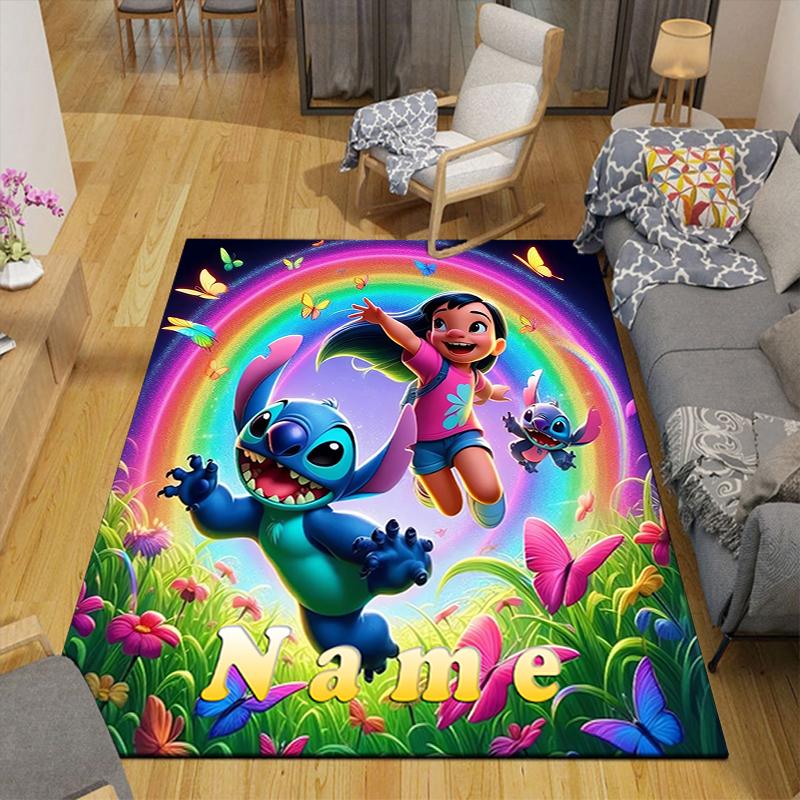 Custom 1Pc Lilo Stitch Adventure Rug Office Carpet Indoor Outdoor Entrance Doormat Nonslip Soft And Comfortable Living Room D916292