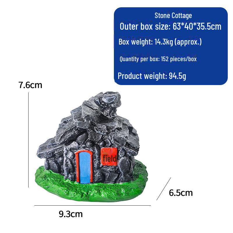 

Миниатюрный каменный замок из ПВХ в пасторальном стиле