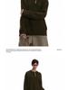 Unisex Retro Henley Neck Knit Sweater - Casual Autumn Pullover