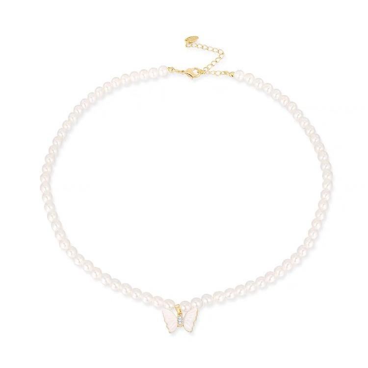 Yuanyou Phalaenopsis Mother-of-Pearl Double-Layer Pearl Necklace