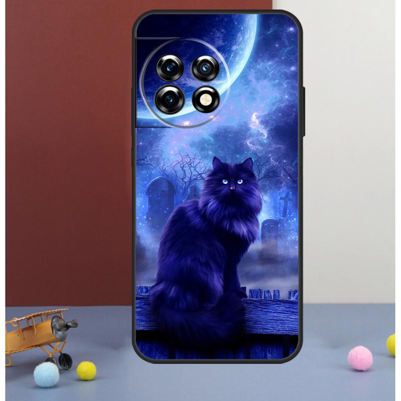 Witches Cat Moon Cover For OnePlus Nord 4 CE 2 3 Lite N20 N30 9 10 Pro 8T 9RT 10T 11 OnePlus 12 13 R Case