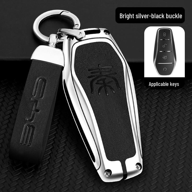 BYD Key Case Metal Shell: Anti-Lost Protection for Song PRO, Han, Tang, Song PLUS, Song MAX, Qin PRO Models.