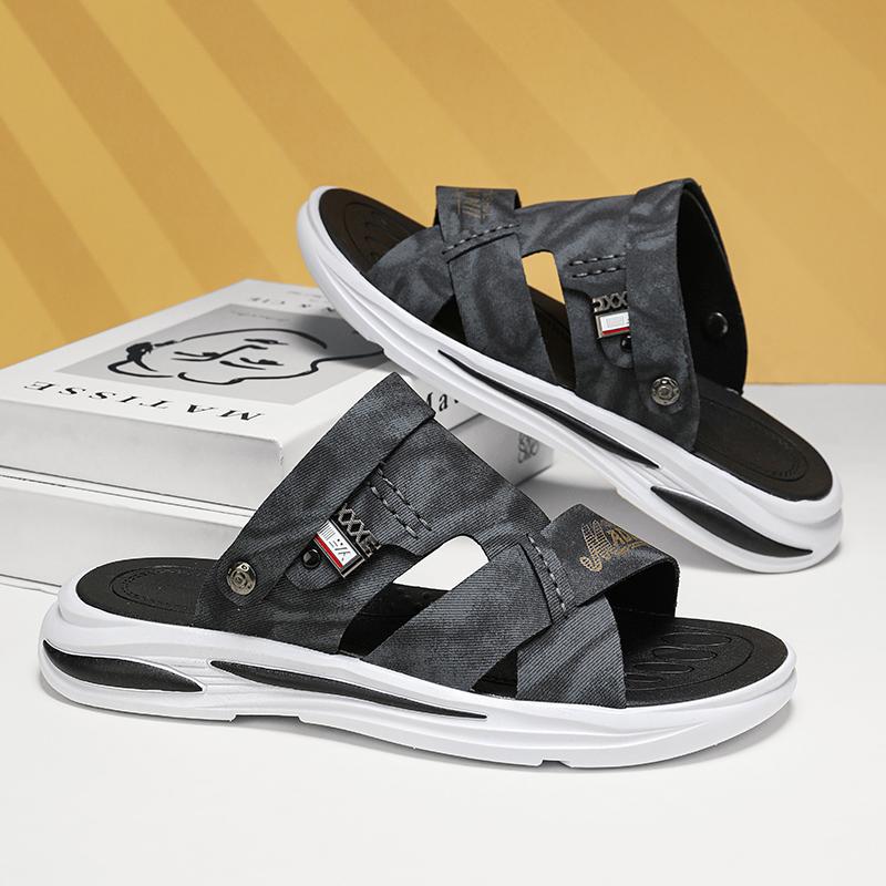 Fashion CYYTL Mens Slippers Summer Casual Outdoor Beach Shoes Sandals Walking Slides Comfort Luxury Designer Leather Fashion Lightweight