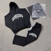 Set Felpe Uomo Donna Abbinati Tute da Jogging Felpa con Cappuccio Stampata Pantaloni