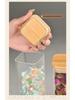 Borosilicate Glass Storage Jar with Bamboo Lid - Cylindrical Transparent Container for Tea or Food
