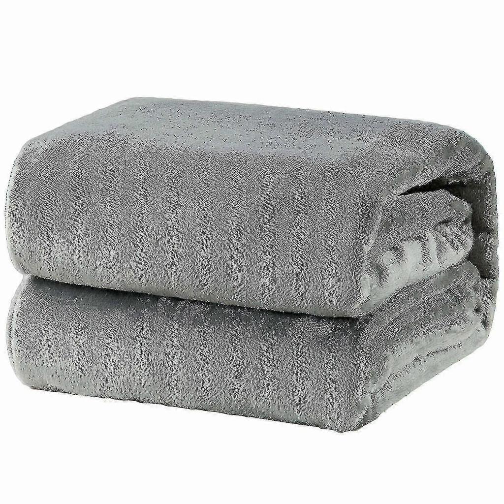 200*230cm Black Pink Grey Violet Fleece Blanket Luxury Warm Home Sofa Bed Throw_a